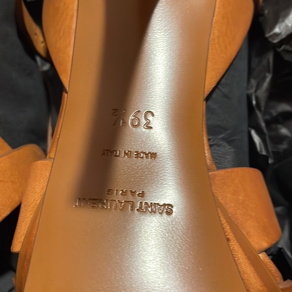 SAINT LAURENT TRIBUTE 75 LEATHER SANDAL NWB - Picture 6 of 9